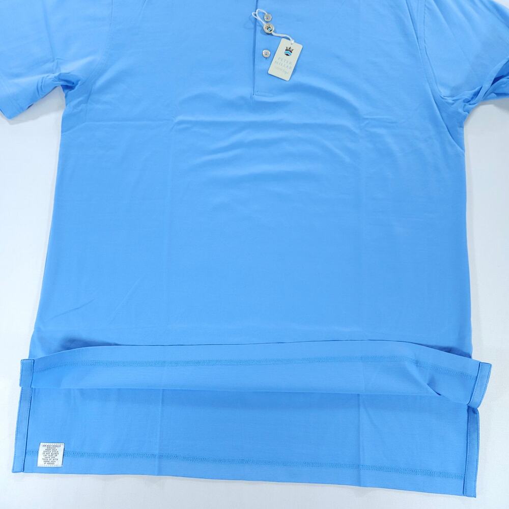 NWT Peter Millar M Golf Polo Alpine Blue Cancer Research Institute Embroidered - Picture 15 of 16